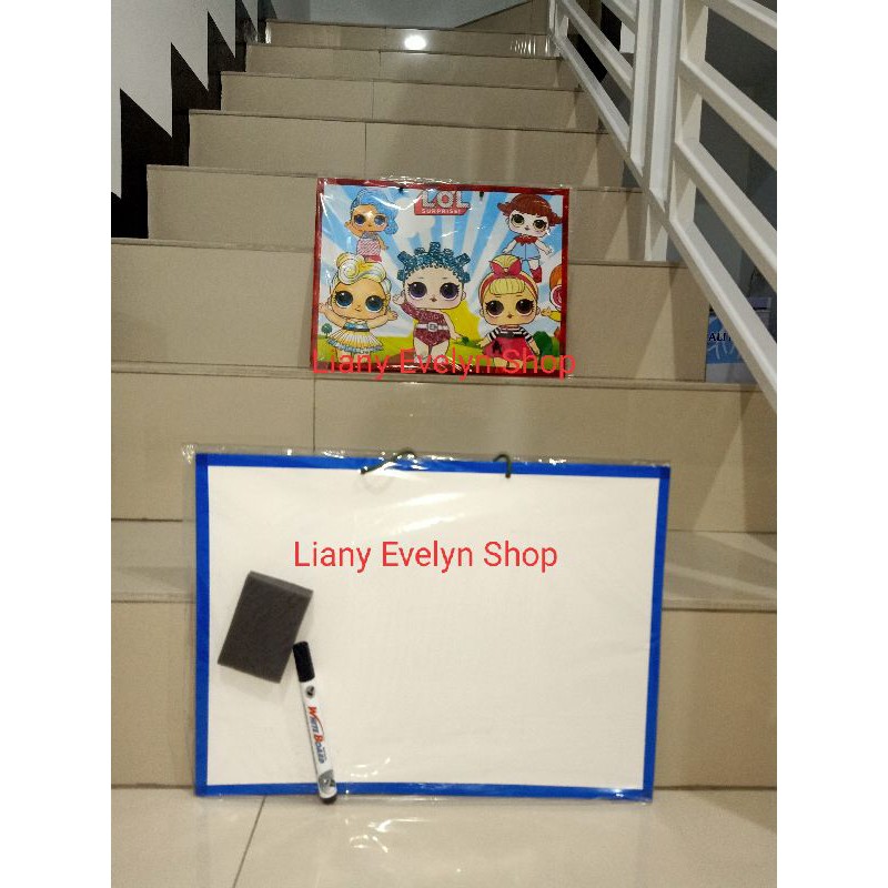 

Whiteboard Mungil Murah Meriah Ukuran 30x40 cm Gratis Spidol dan Penghapus
