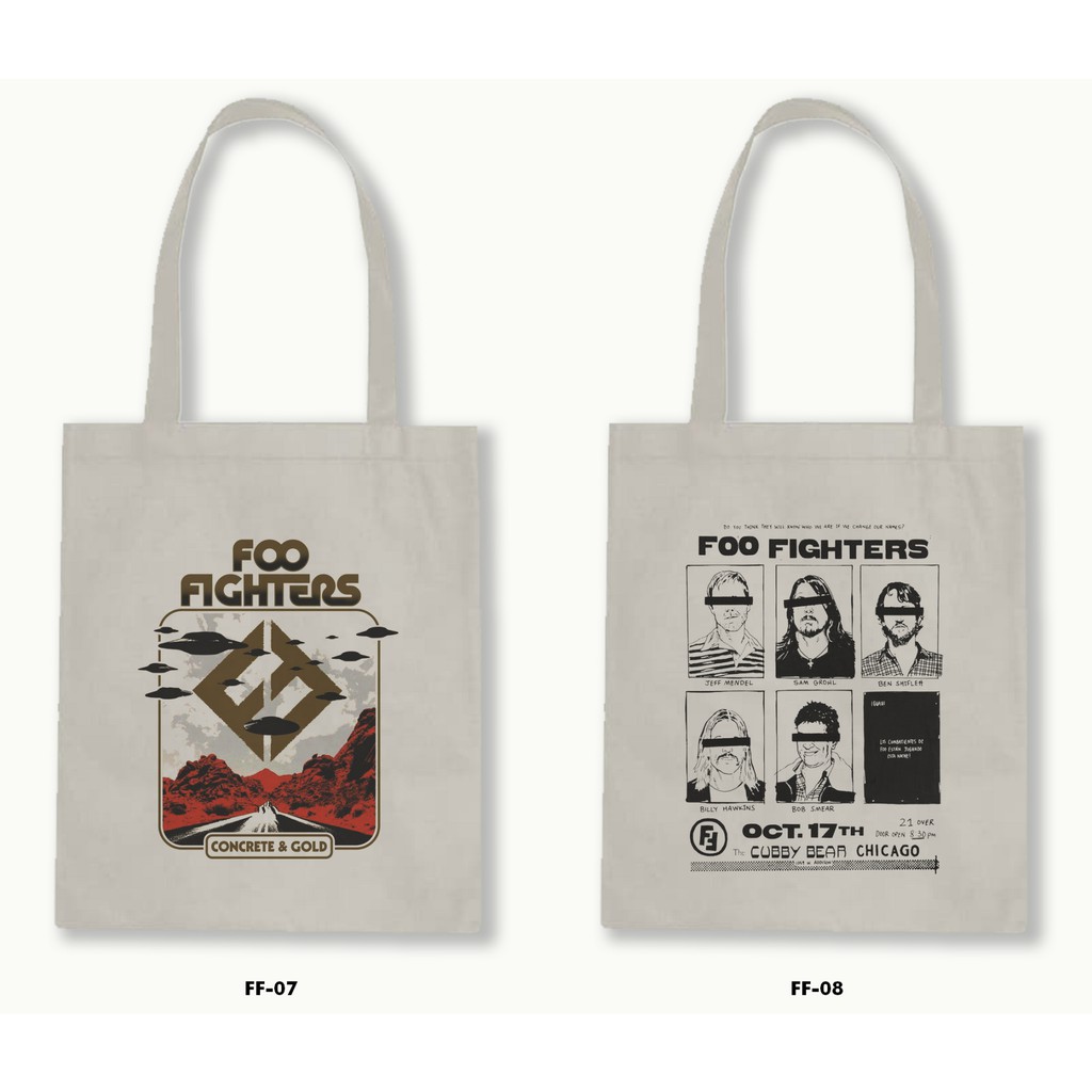 TOTE BAG BLACU-FOO FIGHTERS.01