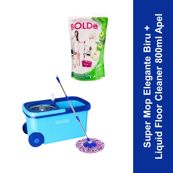 BOLDe Pel Lantai + Sabun Pembersih Lantai Apel / Super Mop + Apple Liquid Floor Cleaner Elegante Bir