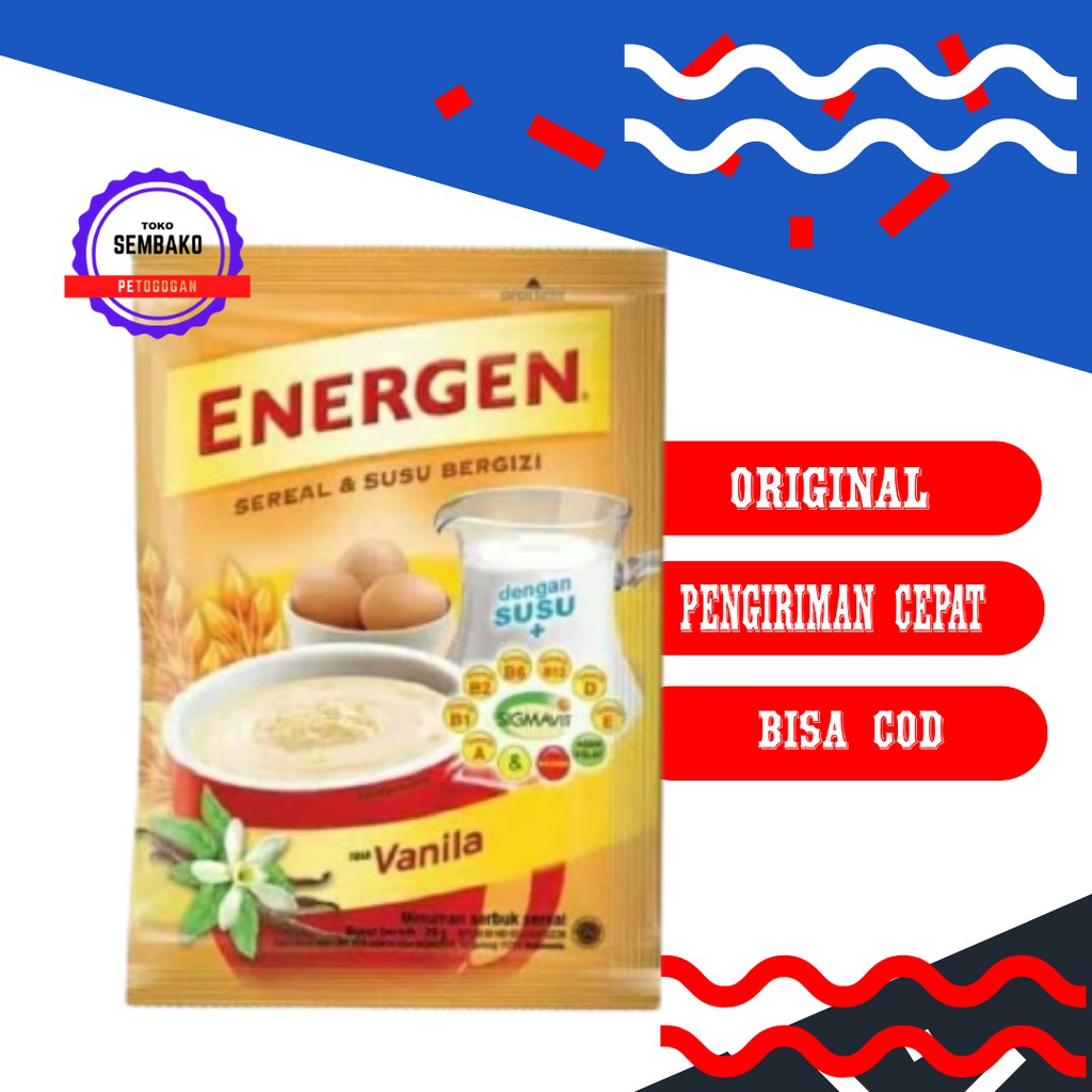 

Energen Rasa Vanila Sachet 29 Gram Toko Sembako Petogogan