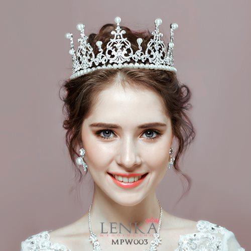 [READY STOK] MAHKOTA PESTA BRIDAL AKSESORIS PERNIKAHAN MUTIARA MPW003