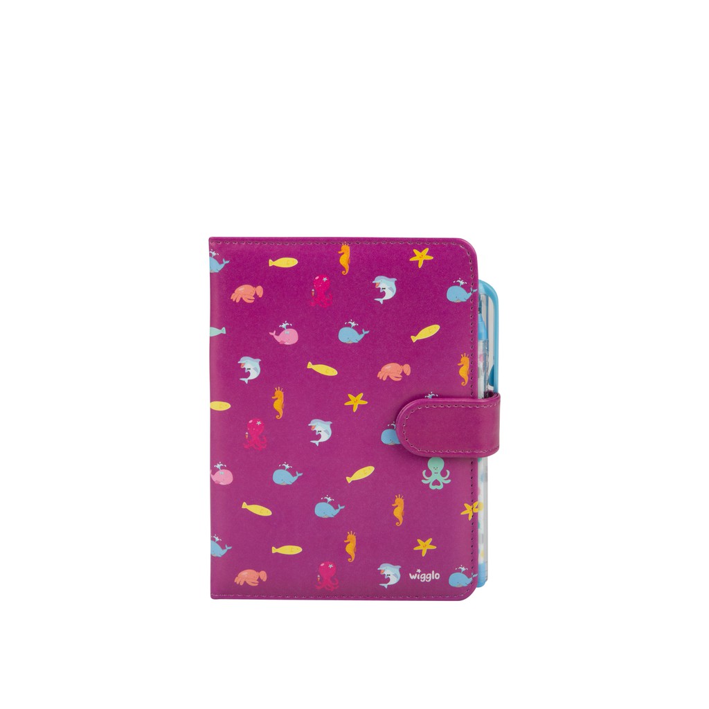 

Wigglo Organizer Notebook Sea Animals Purple