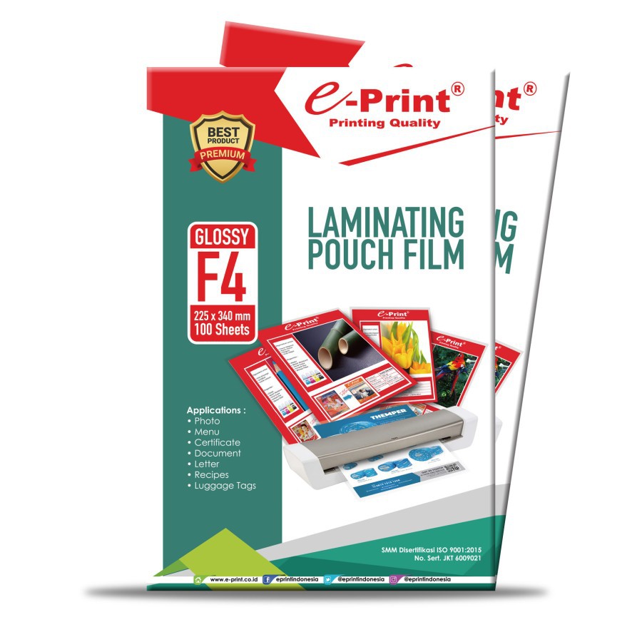 

E-print Laminating Pouch Film F4 ECO
