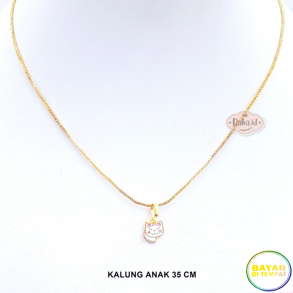 RAKA Acc - Kalung Anak Kucing Cat Mas Gold Perhiasan Cantik Anak Lapis Emas 18k 565