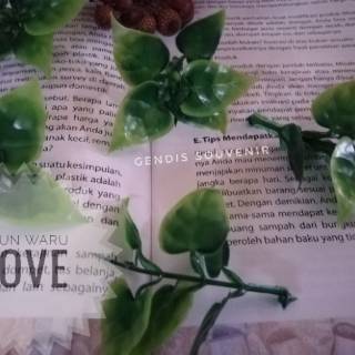 5pcs Rumput  daun WARU LOVE artificial hiasan  seserahan  