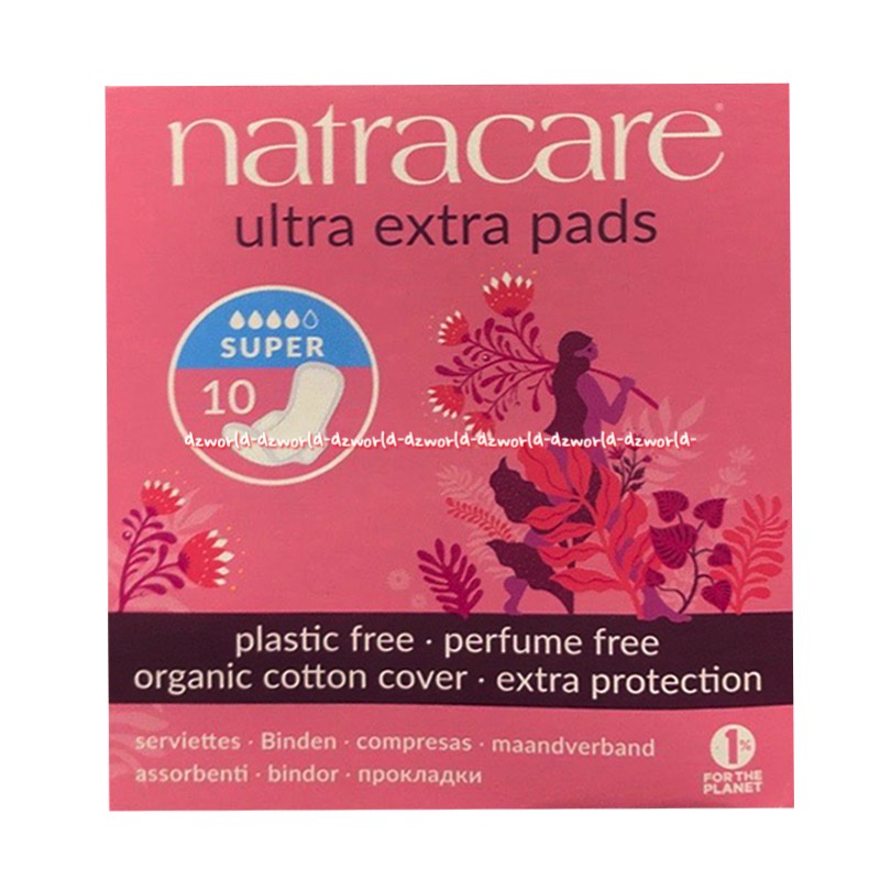 Natracare Ultra Extra Pads 10pcs Natra Care Pink Pembalut Wings Bahan Organik 100persen Katun Pembalut Wanita Sayap Natra Care