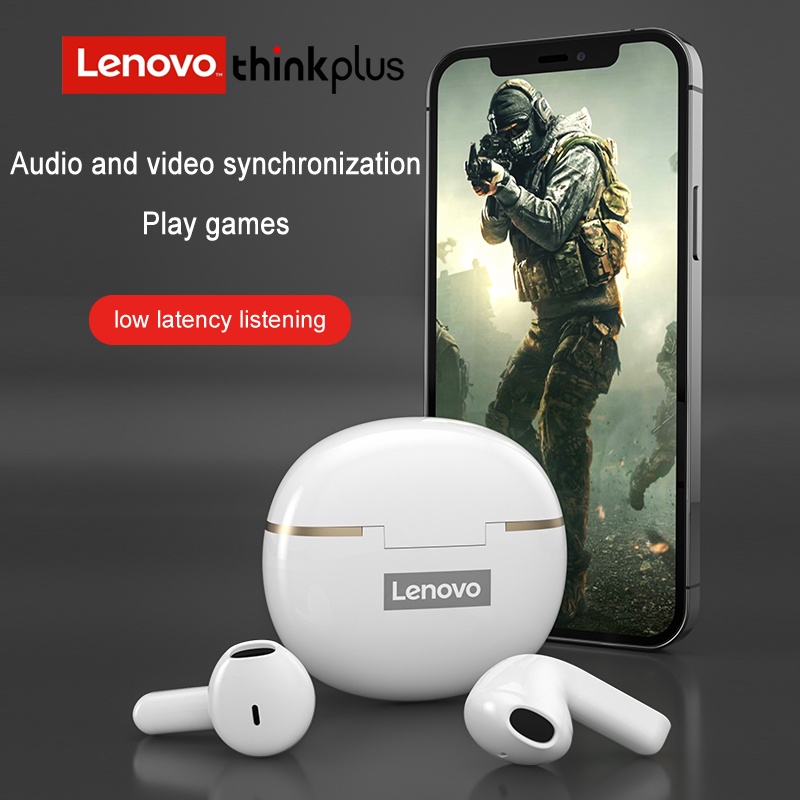 TWS Lenovo Thinkplus X16 Headset Bluetooth 5.2 Earphone Noise Cancelling Original Earbuds with Mic Wireless Earphones Dual Stereo Kompatibel untuk Android Gaming Music Headphones