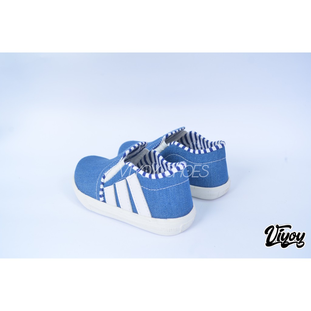 Sepatu Anak Slip On Sport Denim Murah Sepatu Anak kece dan Gaul