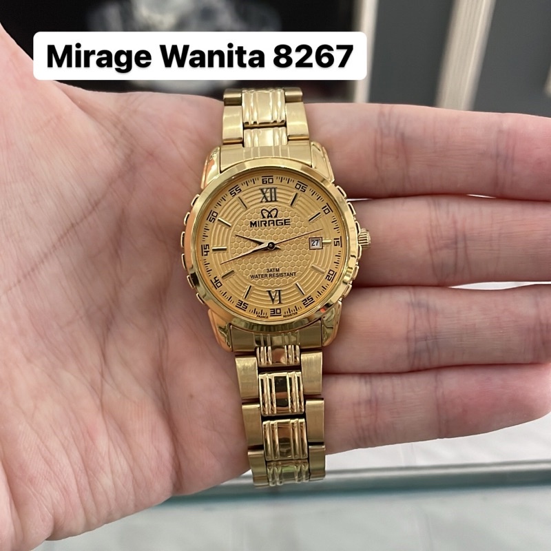Jam Tangan Mirage 8267 Wanita Gold