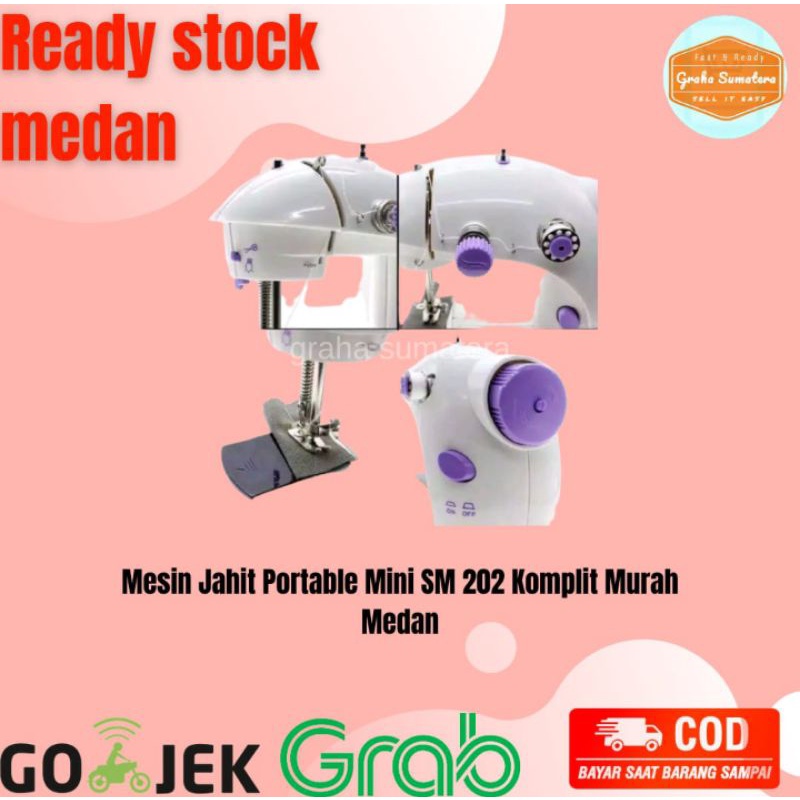 Mesin Jahit Portable Mini SM 202 Komplit Murah Medan