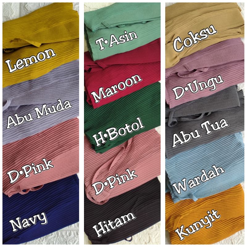 (Babydoll) PET TALI REMPEL •Kerudung instan bergo•Jilbab instan plisket