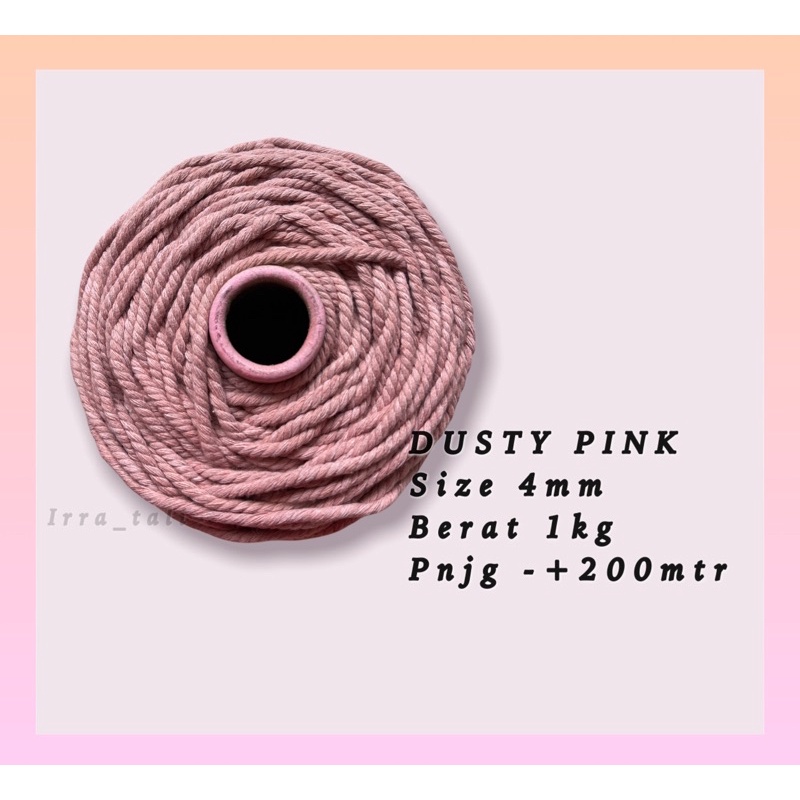 Tali katun warna DUSTY PINK 1kg