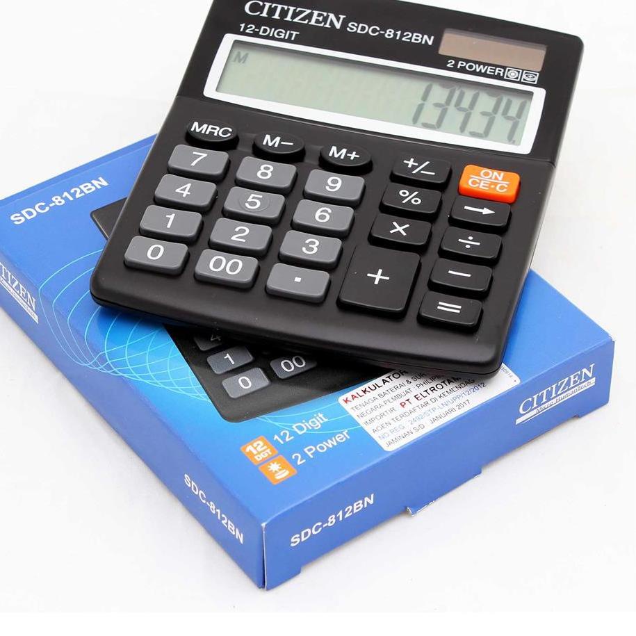 

Trendy Kalkulator 12 Digit Angka CITIZEN SDC 812 - Calculator Digital.