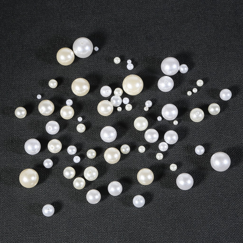 Fashion 4/6/8/10/12/14/16/18/20 MM 10-1000 PCS/Bag ABS Plastic Pearl Beads Clothing Accessories Sewing Embellishment