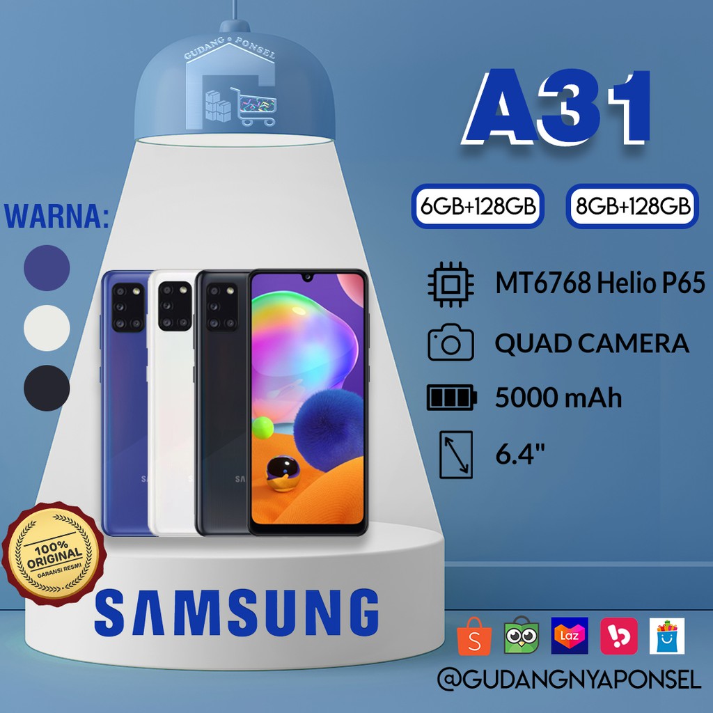 [100% RESMI] SAMSUNG GALAXY A31 — 6GB/128GB & 8GB/128GB