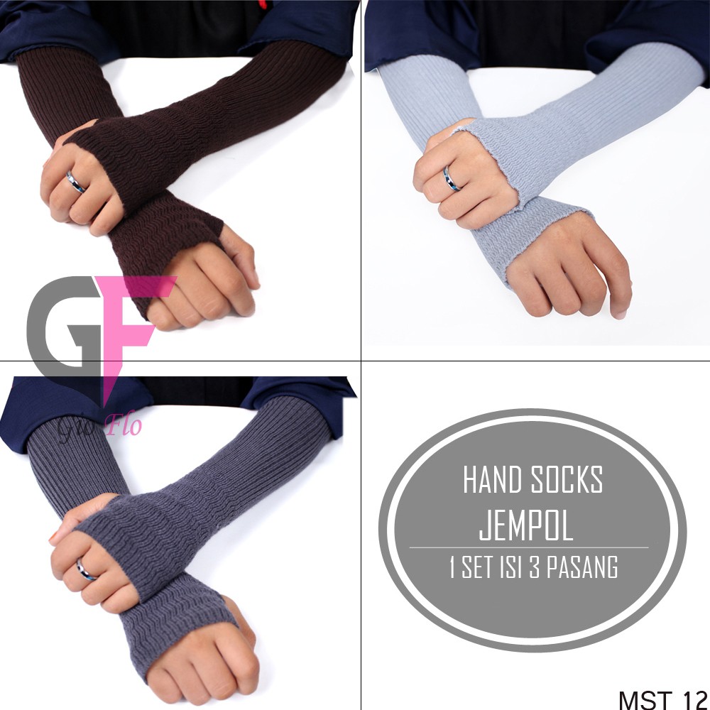 GIOFLO Handsock Rajut Fashion Jempol Isi 3 Pcs Multicolor / MST 12