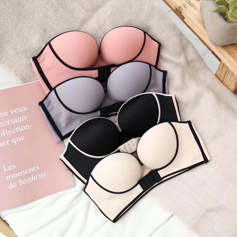 COD BELLE STRAPLESS BRA (Free tali halter,push up bra,seamless bra,bra anti mlorot,bra kemben)