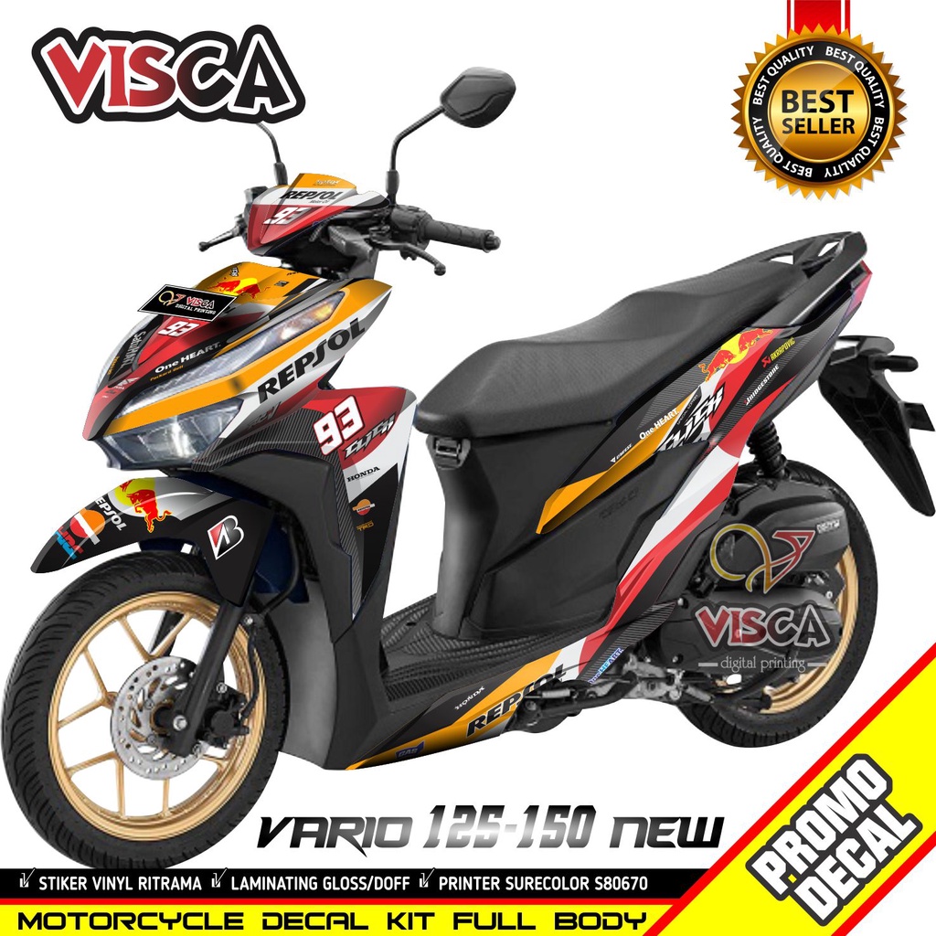 Decal Vario 125 150 New 2018 - 2020 Full Body Stiker Vario 125 150 New 2018 - 2020 Keren Striping Va