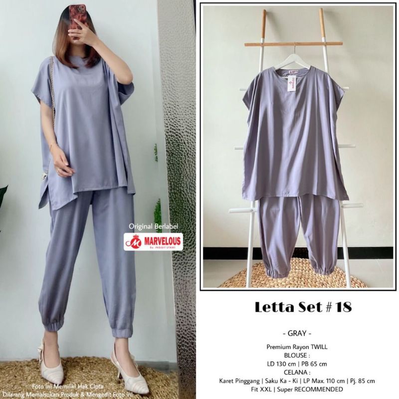 letta set #18 set wanita bahan katun by marvelous