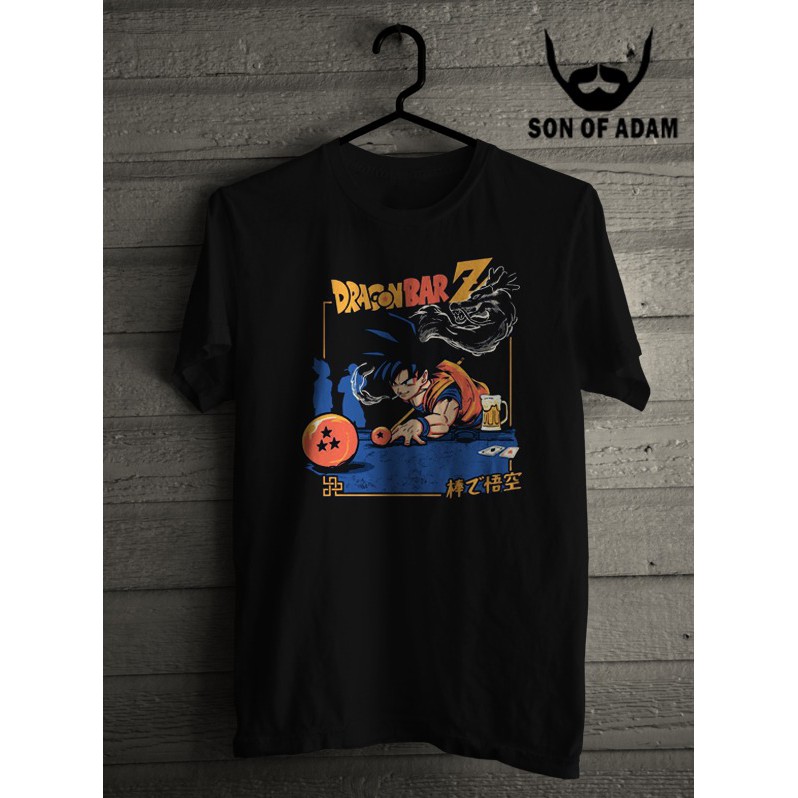 BAJU KAOS FASHION PRIA MURAH CUSTOM SABLON DTG DESAIN DRAGON BAL NEW