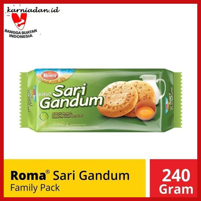 

MAKANAN-RINGAN- ROMA SARI GANDUM FAMILY PACK 240 G -BERMACAM-MACAM.