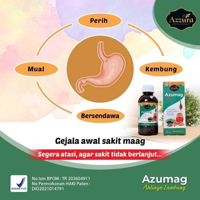 

AZUMAG 280 gr (MERINGANKAN GANGGUAN LAMBUNG, PERUT MUAL DAN KEMBUNG)