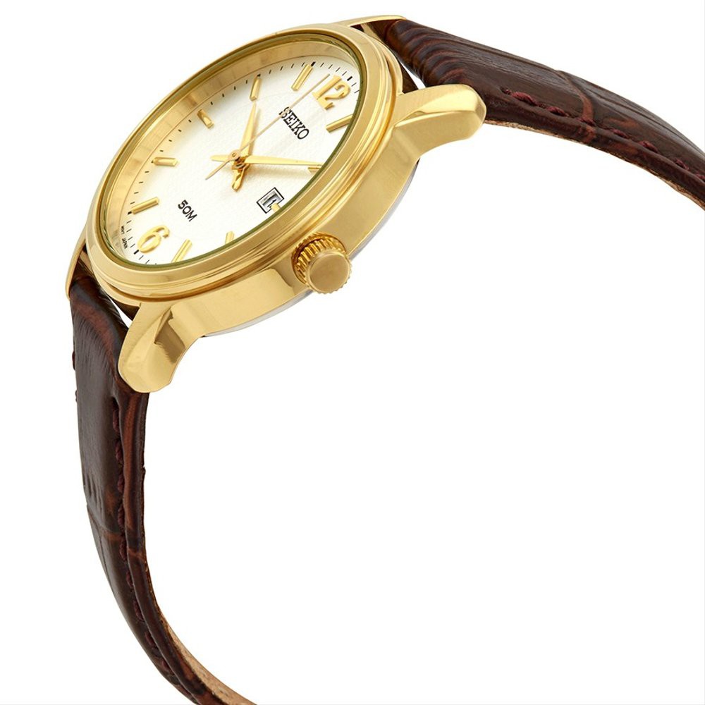 Seiko Ladies SUR658P1 Quartz Brown Leather - Jam Tangan Wanita SUR658