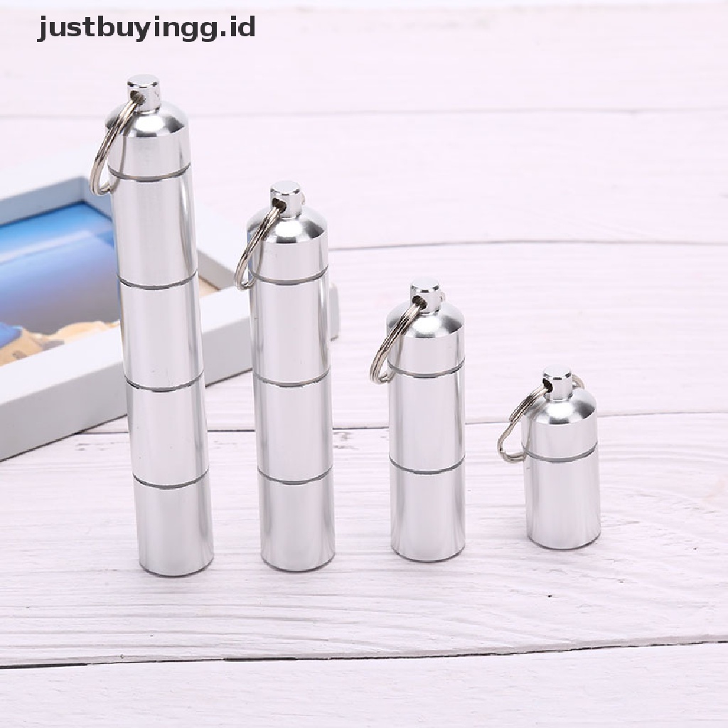 (Justbuyingg.Id) Gantungan Kunci Bentuk Kapsul 17mm Bahan Aluminum Anti Air