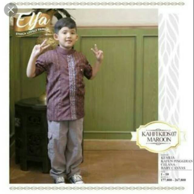 SETELAN ANAK ETHICA // KAHFI KIDS 07 MAROON