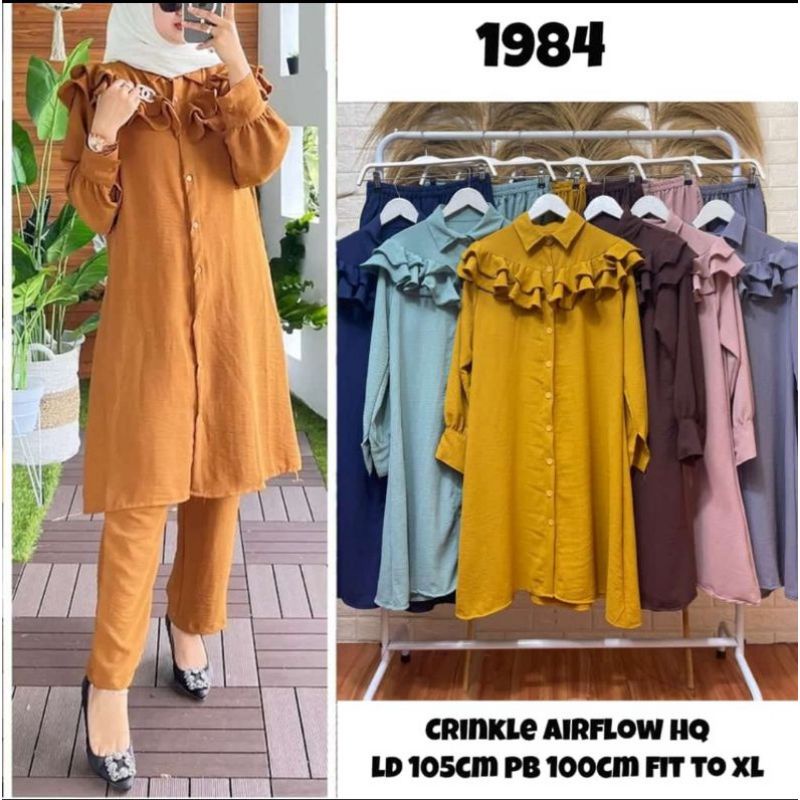 Setcel Tunik Felior Crinkle Airflow