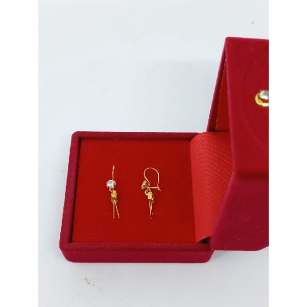 ANTING KAIT MP 1 + M. BAMBU UKIR / ANTING KAIT PERAK ASLI SILVER 925 LAPIS EMAS/ ANTING FASHION WANITA TERBARU