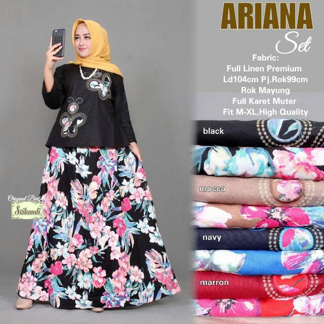Ariana set Setelan rok mayung jumbo muslimah ori srikandi