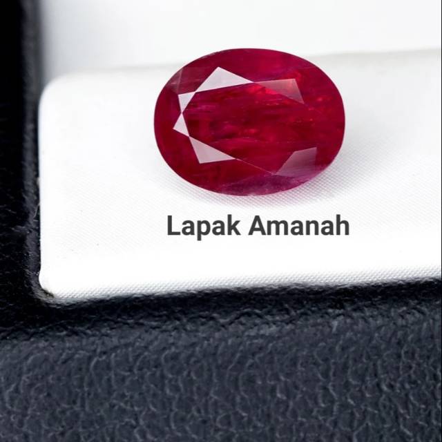 Batu Permata Asli Natural Red Ruby Corondum Cutting Original Batu Alam Asli Red Ruby Pigeon Blood