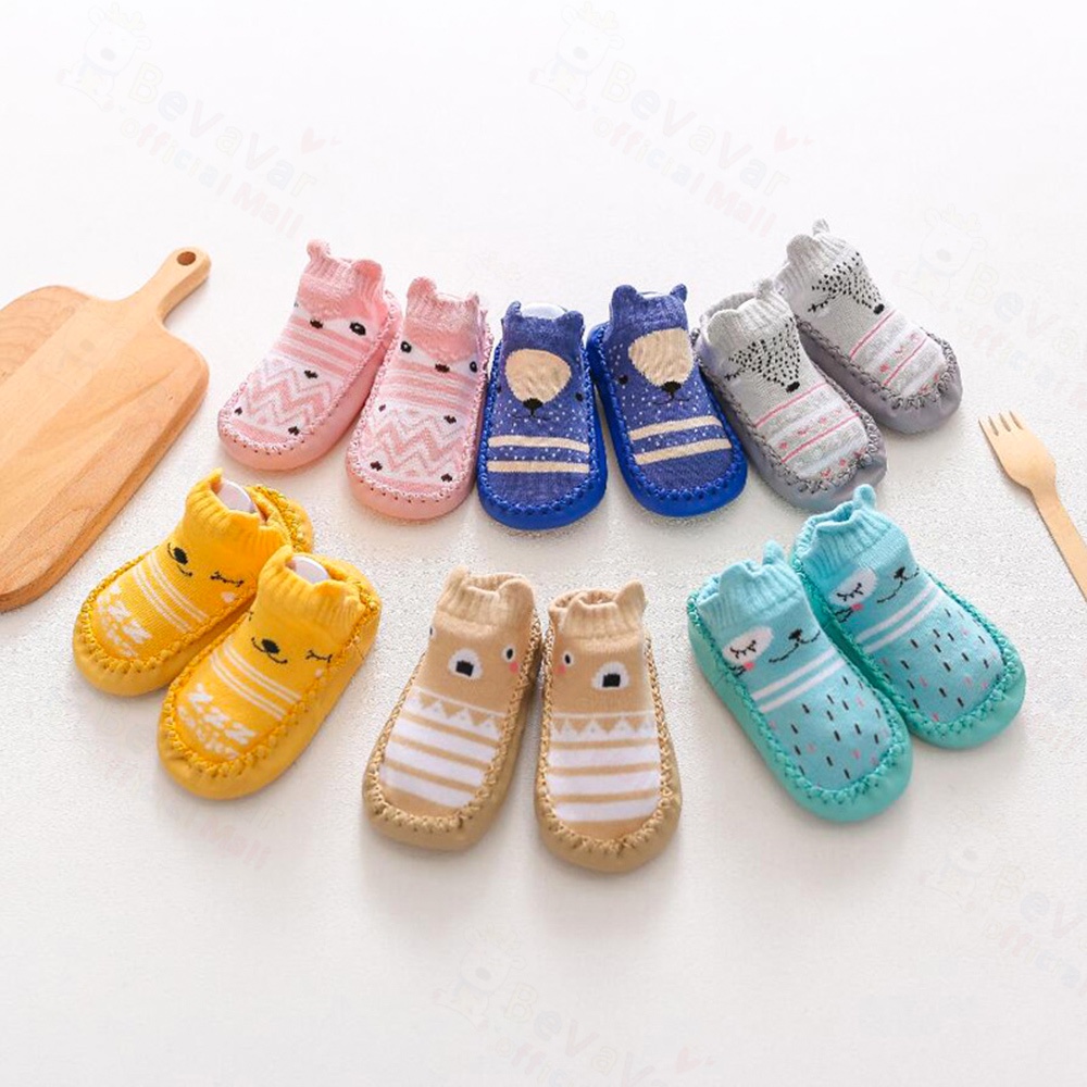 BEVAVAR Sepatu Bayi Prewalker Lucu Kaos Kaki Sepatu Anak Bayi Anti Slip