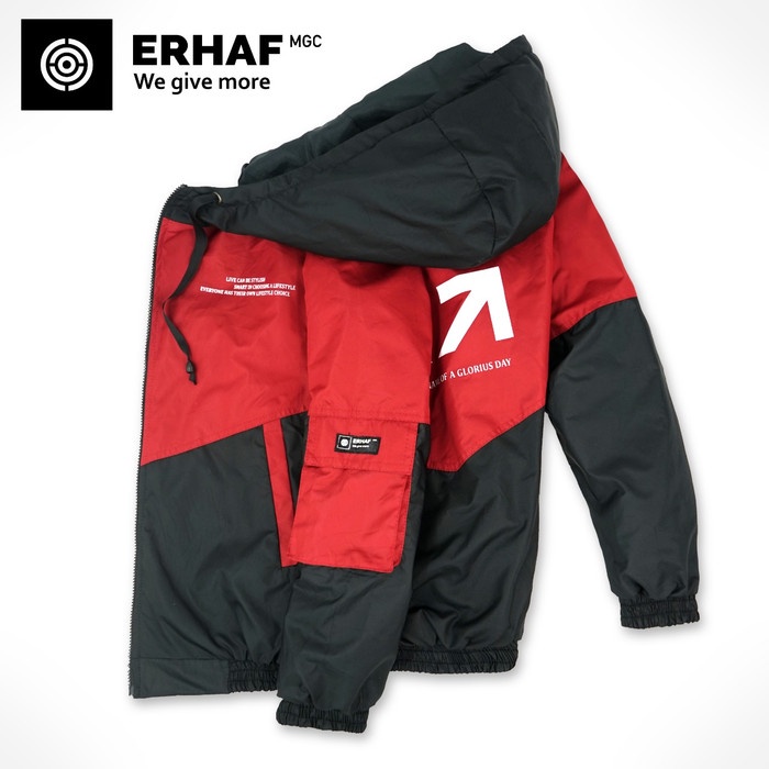 Jaket Parasut Running / Jaket Sepeda / Jaket Parasut Pria - Merah, M(X2O5) COD Jaket Pria Big Size J