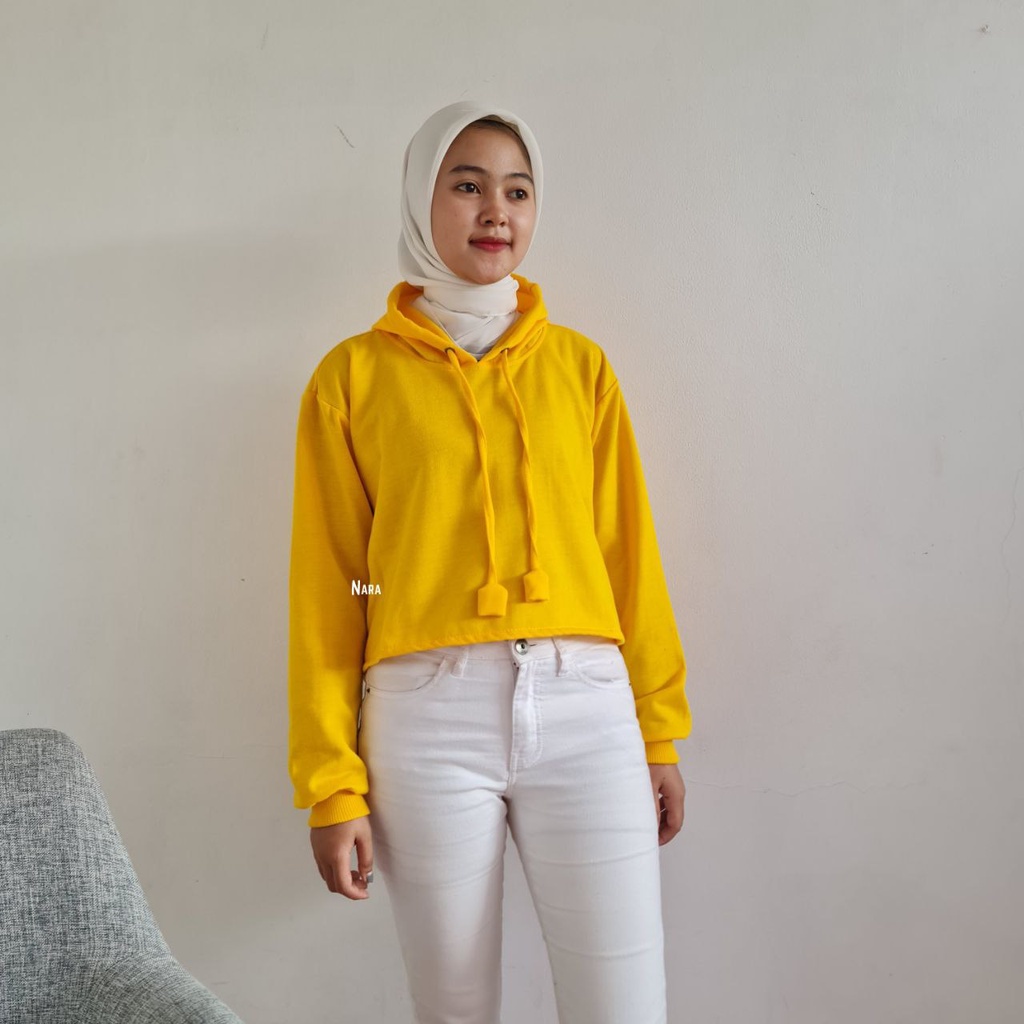 Nara Grosir - Manggo Crop Hodie l Hodie Terbaru Wanita