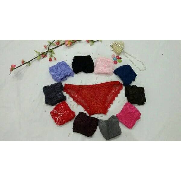Celana Dalam Wanita CD Panties Renda Brukat Lace Seksi