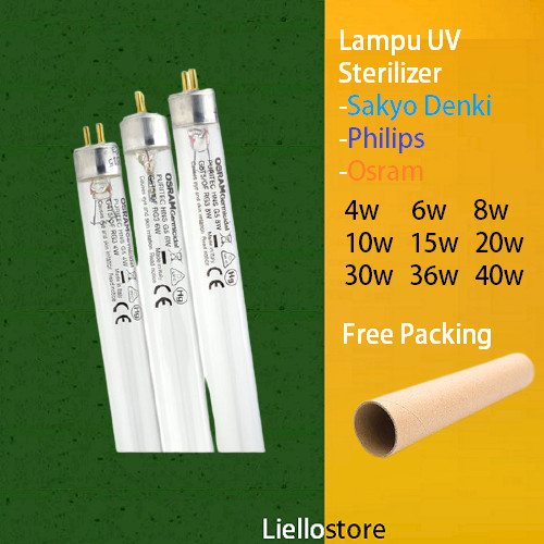 LAMPU UV STERILIZER 30W KAP SET GERMICIDAL T8/UV KUMAN OZON 30W OSRAM - LAMPU UV SAJA