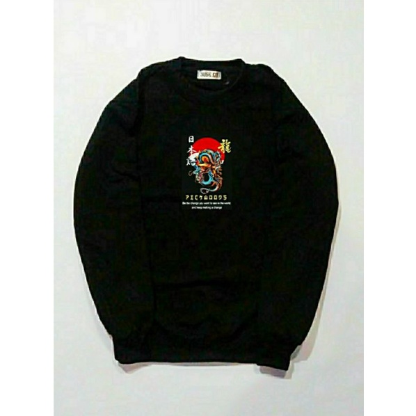 jaket sweater pria wanita terbaru jaket sweater crewnek original yuse-Matahari