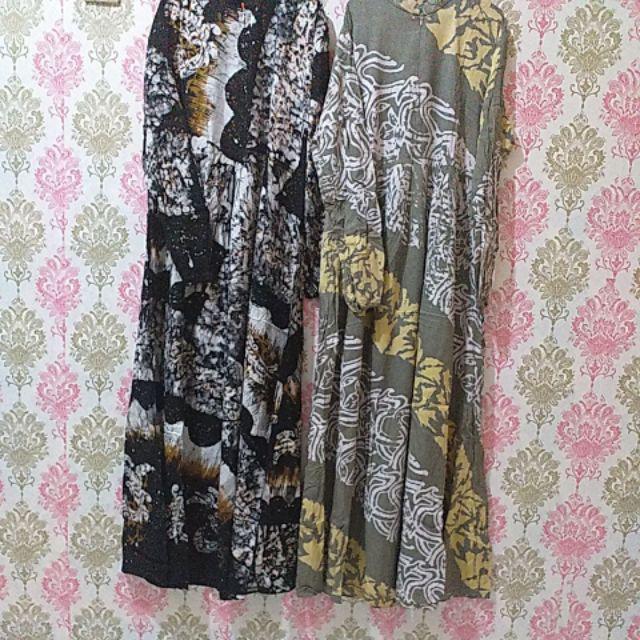 Tw18 Gamis Batik Twill Premium Motif Abstrak