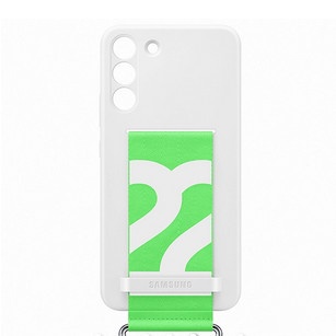 Silicon Cover With Strap Samsung Galaxy S22 Plus Original - White