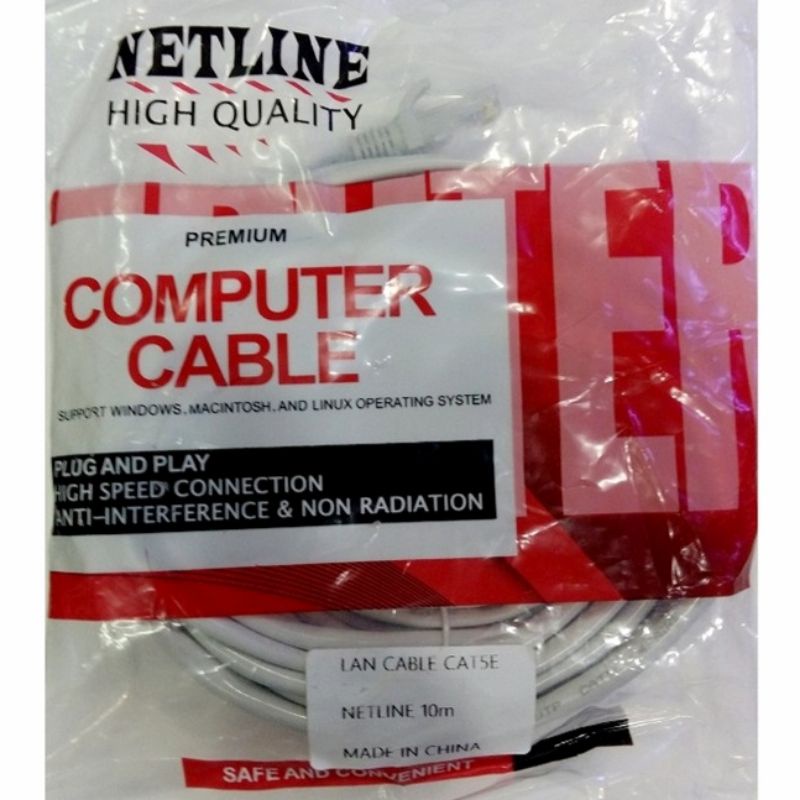 KABEL LAN CAT 5 / 5e 10M / 15M / 20M RJ45 UTP ( PRODUK SIAP PAKAI 10 meter / 15 meter / 20 meter )