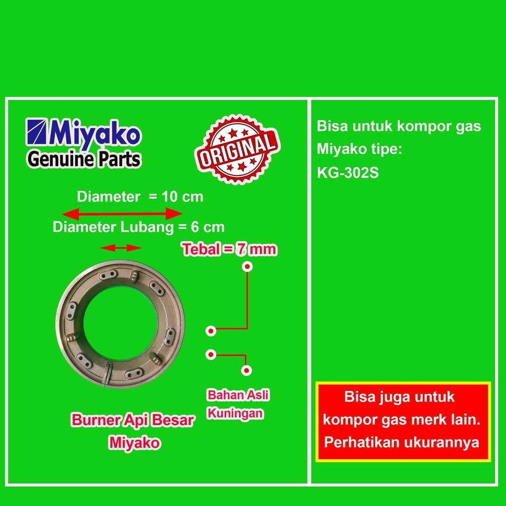 Burner Kompor Gas Rinnai Kecil Besar Tebal Tornado Turbo Api Lilin Original Burner Rinnai Kuningan Kepala Tungku Kompor Gas Rinnai RI 511E 512E 514E 522E 522ET 522C 522CE 602E 603E 511A 514A 522A 522AT 602A 602AG 712A 511T 712T 712TG 712BGX 602BGX 712BX