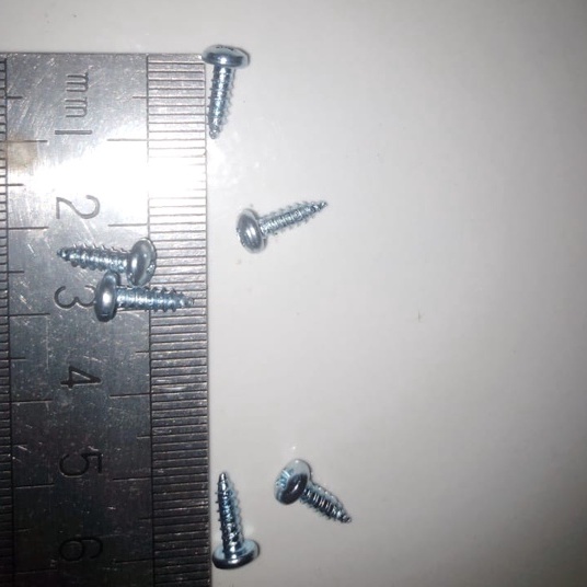 baut  4x3/8 1cm  kepala bulat COD sekrup skrup pigura 100 pcs untuk pigura hiasan dinding papan mdf 