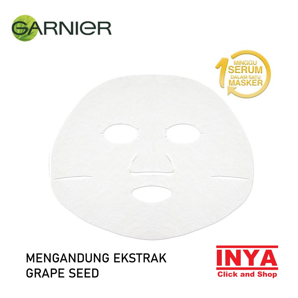 GARNIER SERUM MASK HYDRA BOMB GRAPE SEED 32gr - Masker Wajah