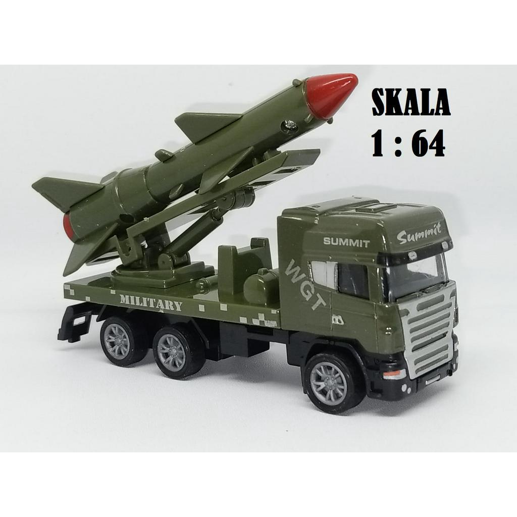 Diecast mainan Mobil Militer Truck Rudal Military Army