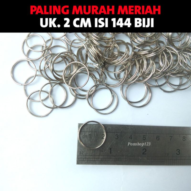 Grosir Ring bulat 2 cm isi 144 pcs ring gantungan kunci 2 cm ring ganci 2 cm paling murah