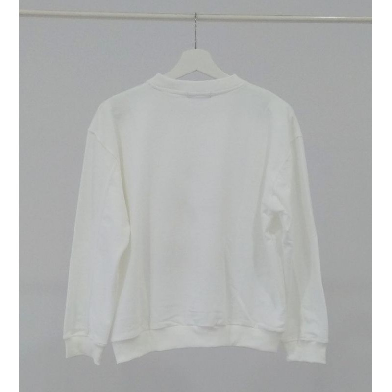 NYMPH CLOTHING SWEATER SHADOW BEIGE WHITE