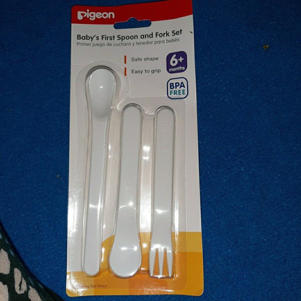 PIGEON First Spoon and Fork Set sendok dan garpu bayi set 3 pcs