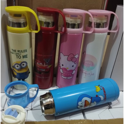 [Promo] Termos Tutup Gelas Cangkir Air Karakter Minuman Anak Lucu Panas Dingin